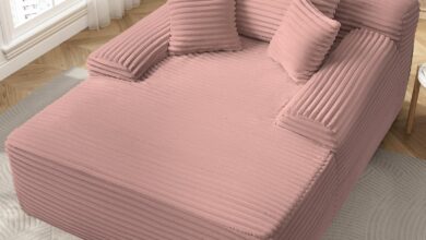 65 Chaise Lounge Chair Roomy Corduroy Seat For Your Nook