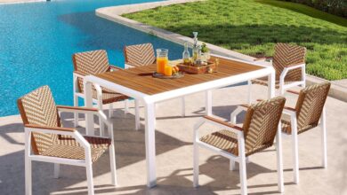 7 Pcs Patio Dining Table Set How It Fits Your Yard