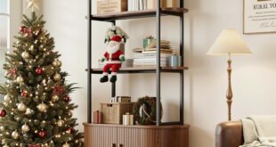 71 Fluted Bookshelf With Tambour Doors How It Fits Your Nook