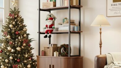 71 Fluted Bookshelf With Tambour Doors How It Fits Your Nook