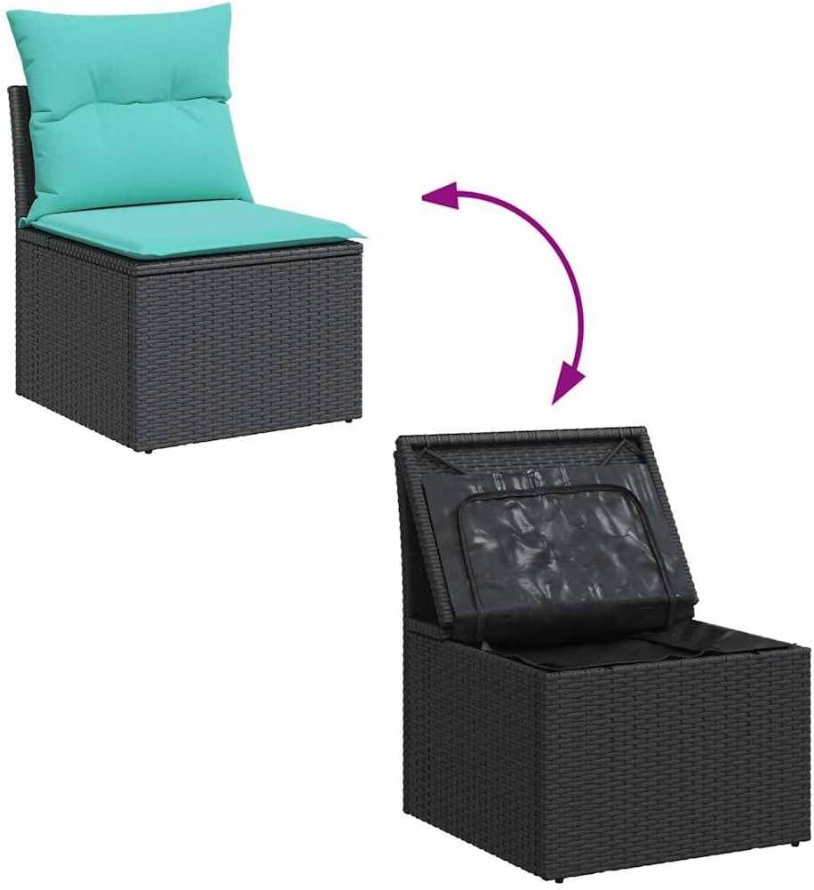 9 Piece Patio Sofa Set Black⁢ Rattan & ‌acacia: ​Fits your ⁣yard