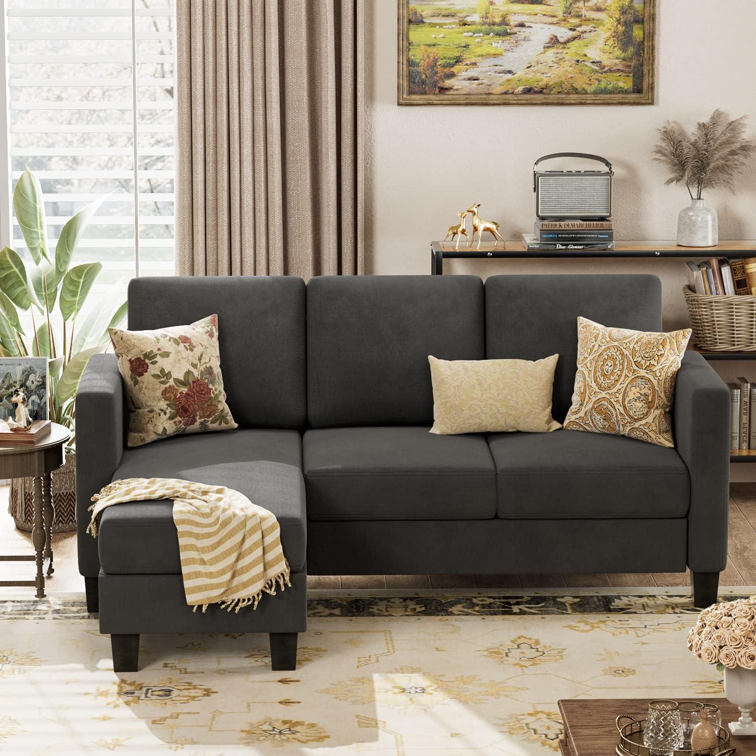 Acurax Convertible Sectional Sofa – fits your small space