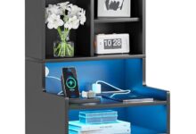 Adorneve Tall Night Stand Keeps Your Devices By Bedside