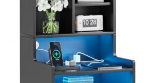 Adorneve Tall Night Stand Keeps Your Devices By Bedside