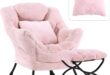 Afternoon Sun Pooled Over A Pink Lazy Chair And Ottoman That Invites Reading