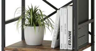 AMOOSON 3-Tier Small Industrial Bookshelf fits your nook