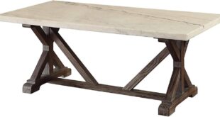 Benjara Marble Rectangle Coffee Table For Your Living Room