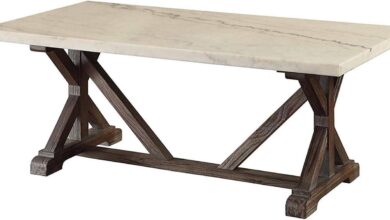 Benjara Marble Rectangle Coffee Table For Your Living Room