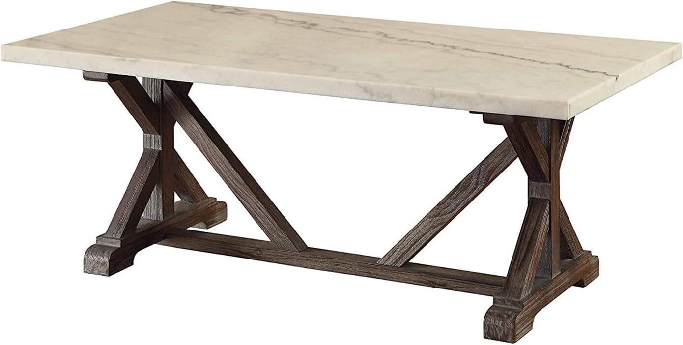 Benjara Marble Rectangle Coffee Table For Your Living Room