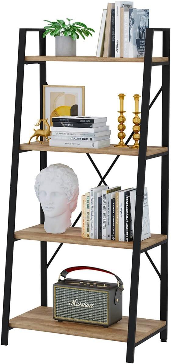 Bon Augure Farmhouse Ladder Shelf Bookcase In Your Entryway