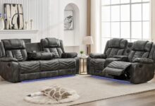 Comfort Stretch Manual Recliner Sofa Set For Your Den