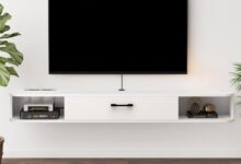 Floating Tv Unit 5512in Keeps Your Floor Clear