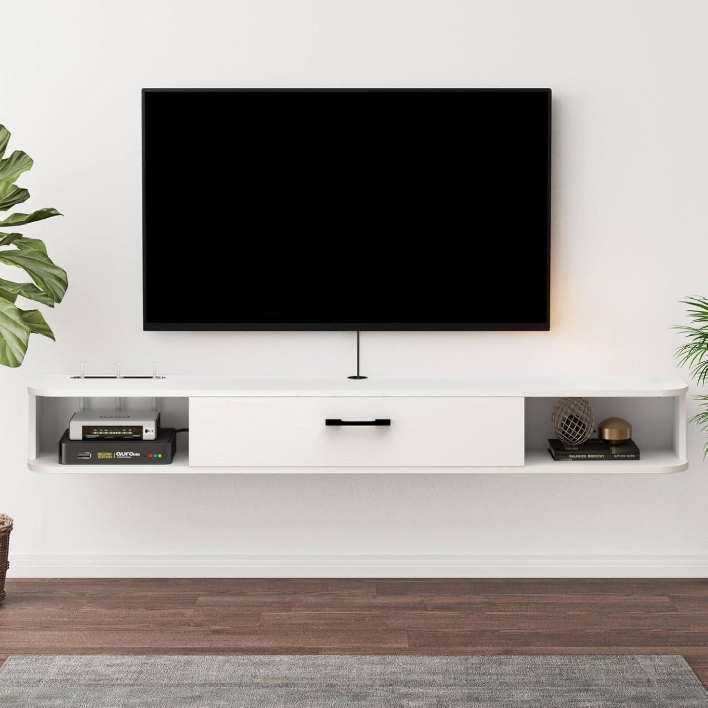 Floating Tv Unit 5512in Keeps Your Floor Clear