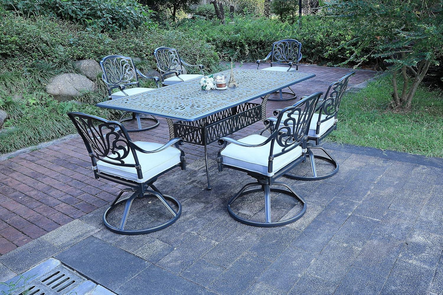 Geneva Collection Aluminum Dining Set Defining The Patio