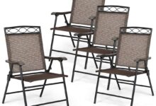 Giantex Set Of 4 Patio Folding Dining Chairs Fit Your Deck