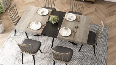 Goujxcy 5511 7086 Extendable Table For Your Dining Space