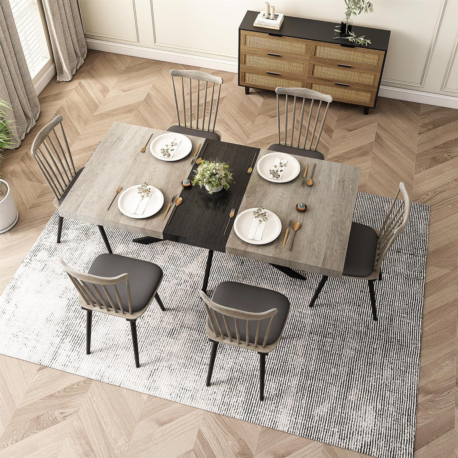 Goujxcy 5511 7086 Extendable Table For Your Dining Space