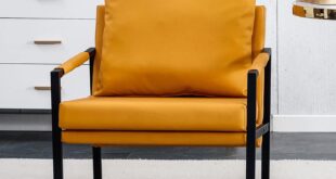 Homfii Faux Leather Armchair Anchoring A Cozy Reading Corner