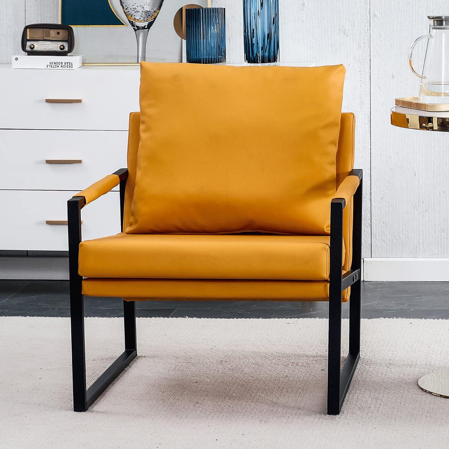 Homfii Faux Leather Armchair Anchoring A Cozy Reading Corner