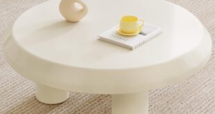 HOTICKME 31.49″ Round Coffee Table — fits your sofa