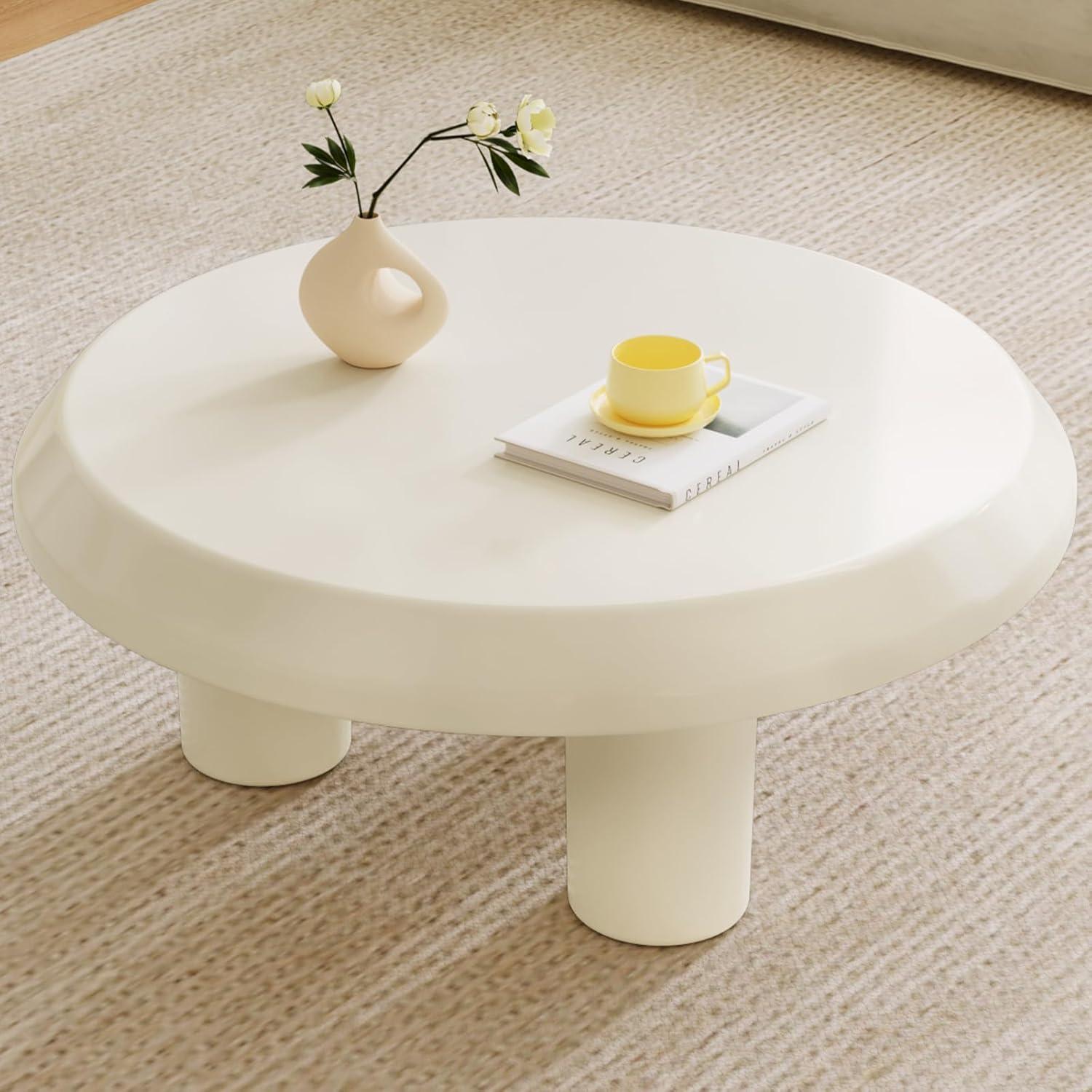 HOTICKME 31.49″ Round Coffee Table — fits your sofa