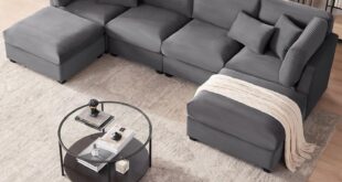 Huatean Home 125 Inch Corduroy Sectional For Your Space