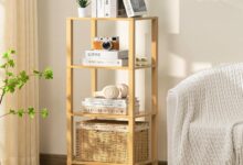 Industrial Modern 4 Tier Bookcase Fits Your Small Room