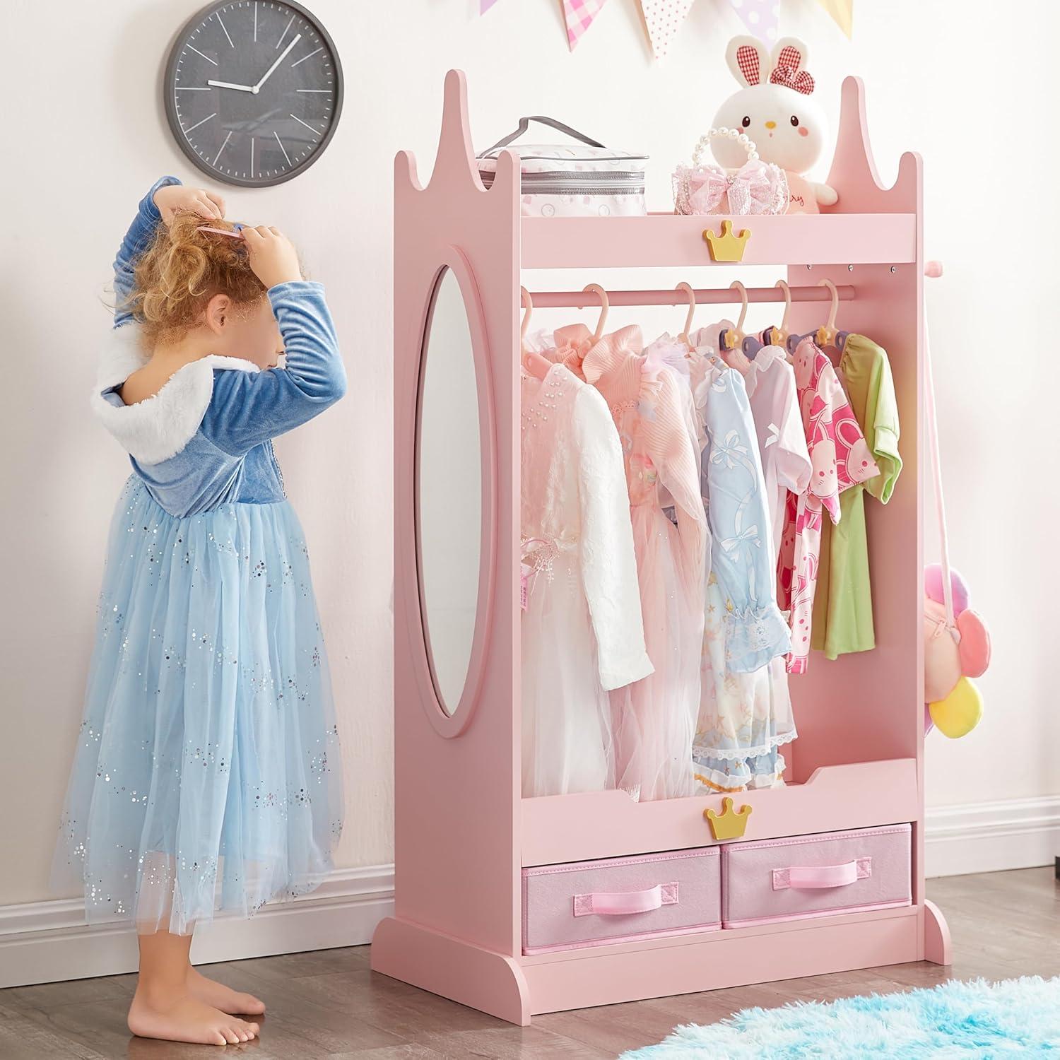 Kids Dress Up Storage with Mirror,your playroom's prep spot