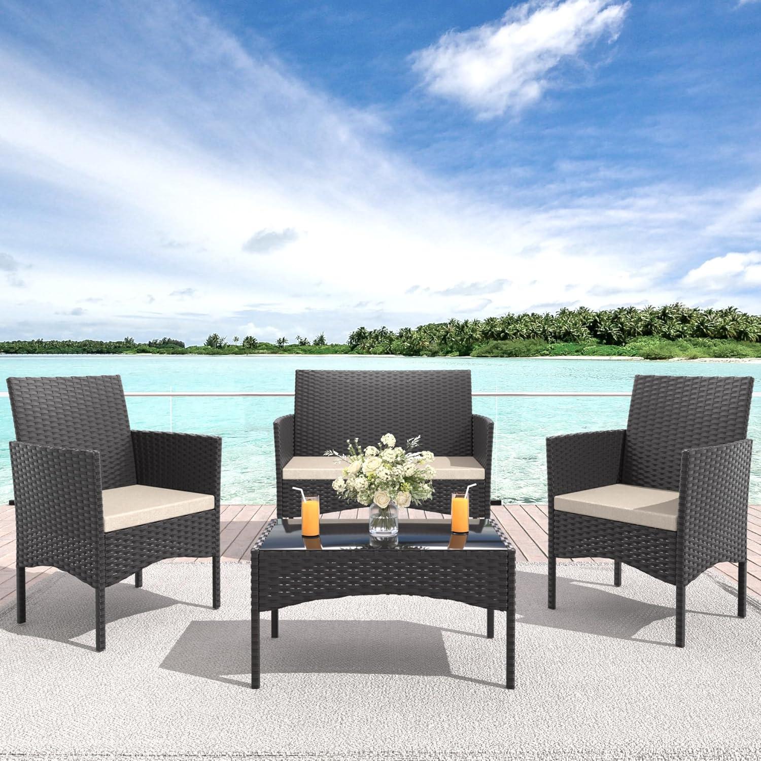 Knnbxa 4 Piece Patio Set What It Feels Like On Your Porch