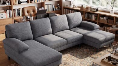 LINSY HOME 111″ U-Shaped Sofa – roomy enough for your family