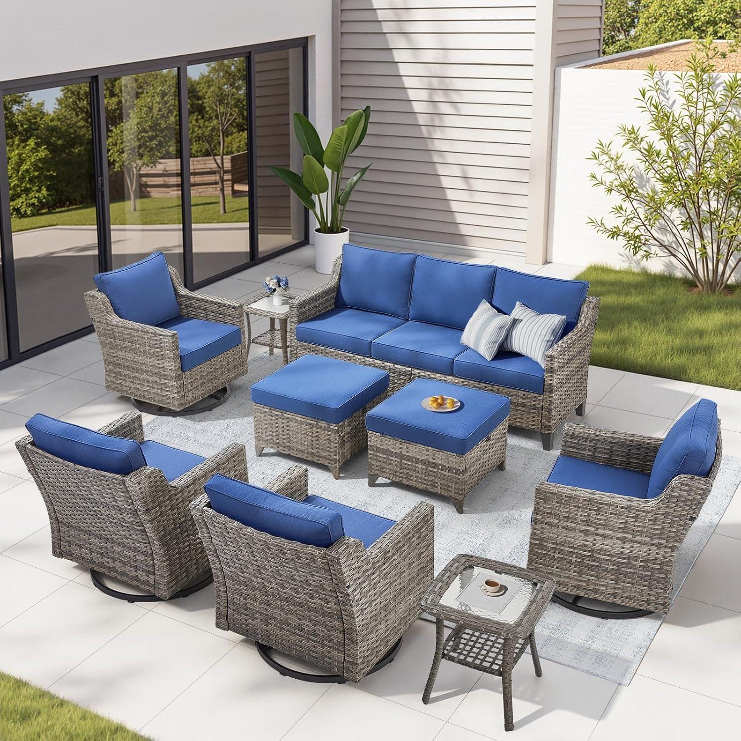 Lumiinofami 9 Piece Wicker Outdoor Set Where You Relax