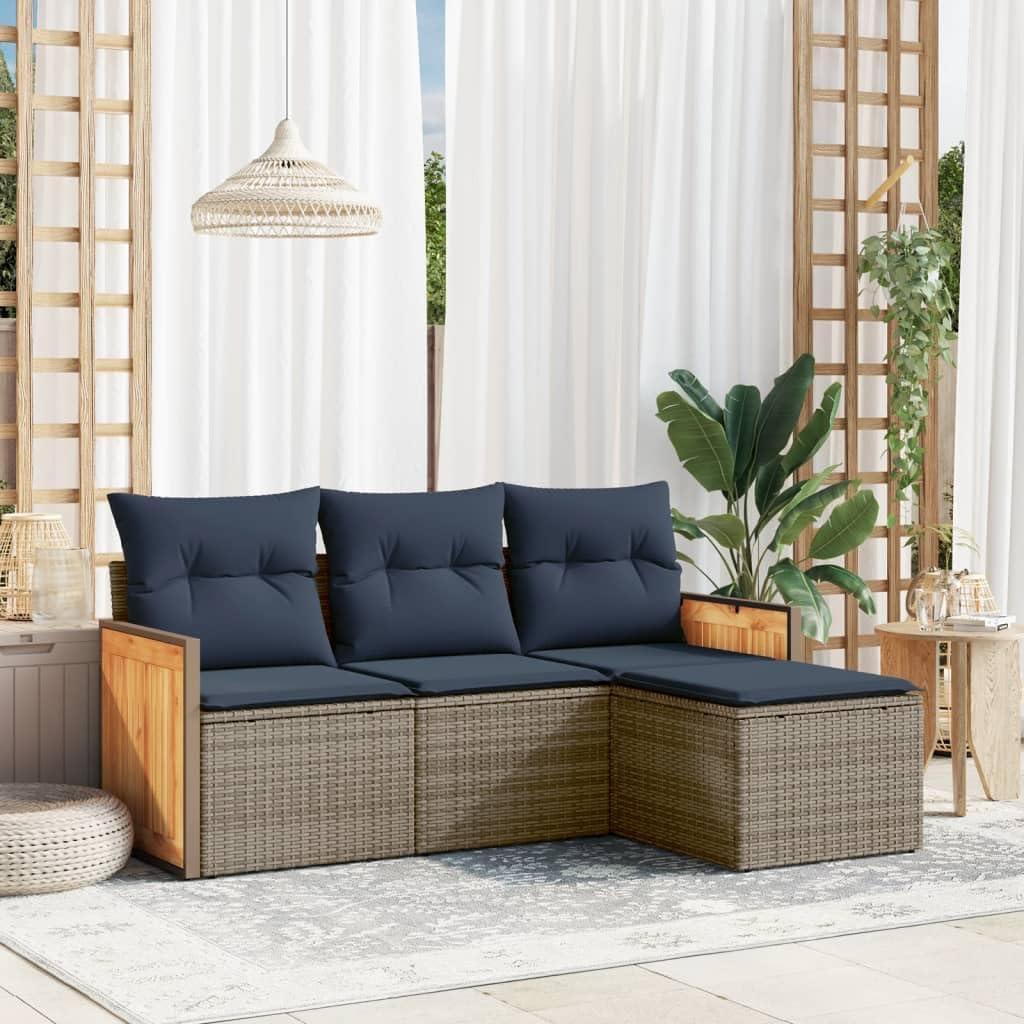 Mandloder 4 Piece Gray Patio Set Where Your Guests Linger