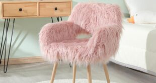 Modern Desk Chair Furry Pink Vanity Chair Your Vanity Nook