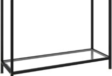 Modern Rectangle Tempered Glass Console Table For Your Hall