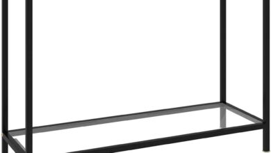 Modern Rectangle Tempered Glass Console Table For Your Hall