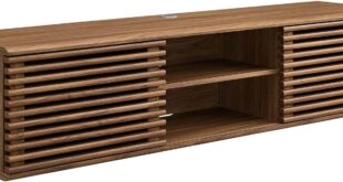 Modway Render 60″ walnut console that tames your clutter