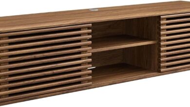Modway Render 60″ walnut console that tames your clutter