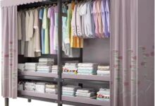 Pzeob Home Wardrobe Oxford Clothes Wardrobe For Your Closet