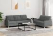 Qnhdfrt Dark Grey 5 Seater Sofa Set Anchors Your Living Room