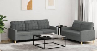 Qnhdfrt Dark Grey 5 Seater Sofa Set Anchors Your Living Room