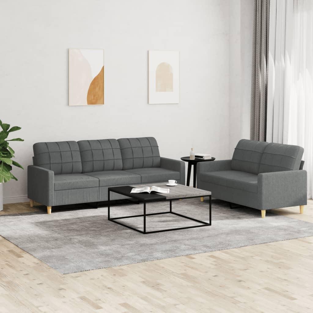 Qnhdfrt Dark Grey 5 Seater Sofa Set Anchors Your Living Room
