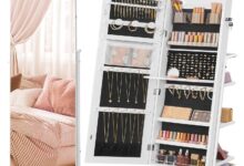 Songmics 360 Swivel Mirrored Jewelry Cabinet You Spin It