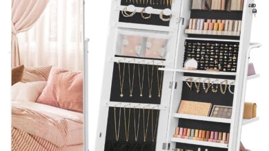 Songmics 360 Swivel Mirrored Jewelry Cabinet You Spin It