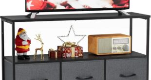 Sweetcrispy Fabric Drawer Tv Stand Softening The Bedroom