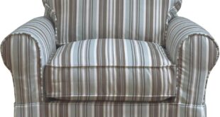 The Hamptons Collection 36″ Blue & Grey Rocker for Your Nook