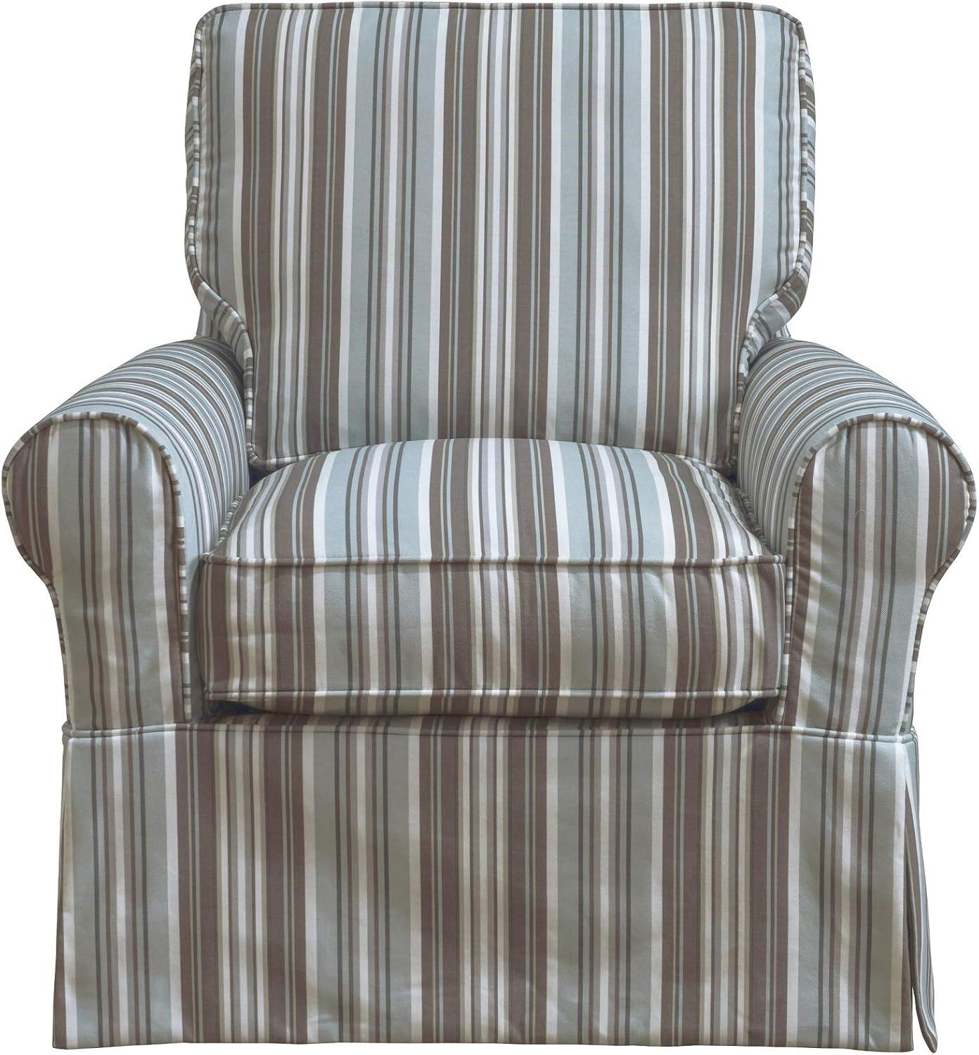 The Hamptons Collection 36″ Blue & Grey Rocker for Your Nook