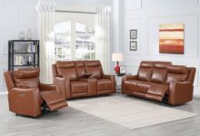 Ubgo 3 Piece Leather Power Recliner Set For Your Space