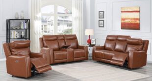 Ubgo 3 Piece Leather Power Recliner Set For Your Space