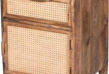 Urban Port Mia 23 Inch Nightstand Holds Your Bedside Items