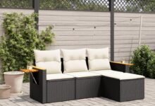 Vidaxl 4 Piece Outdoor Garden Sofa Set Your Balcony Nook